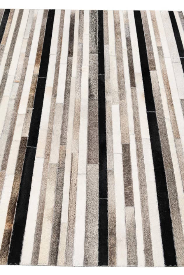 Detail image of 5' x 8' Cowhide Stocks Rug