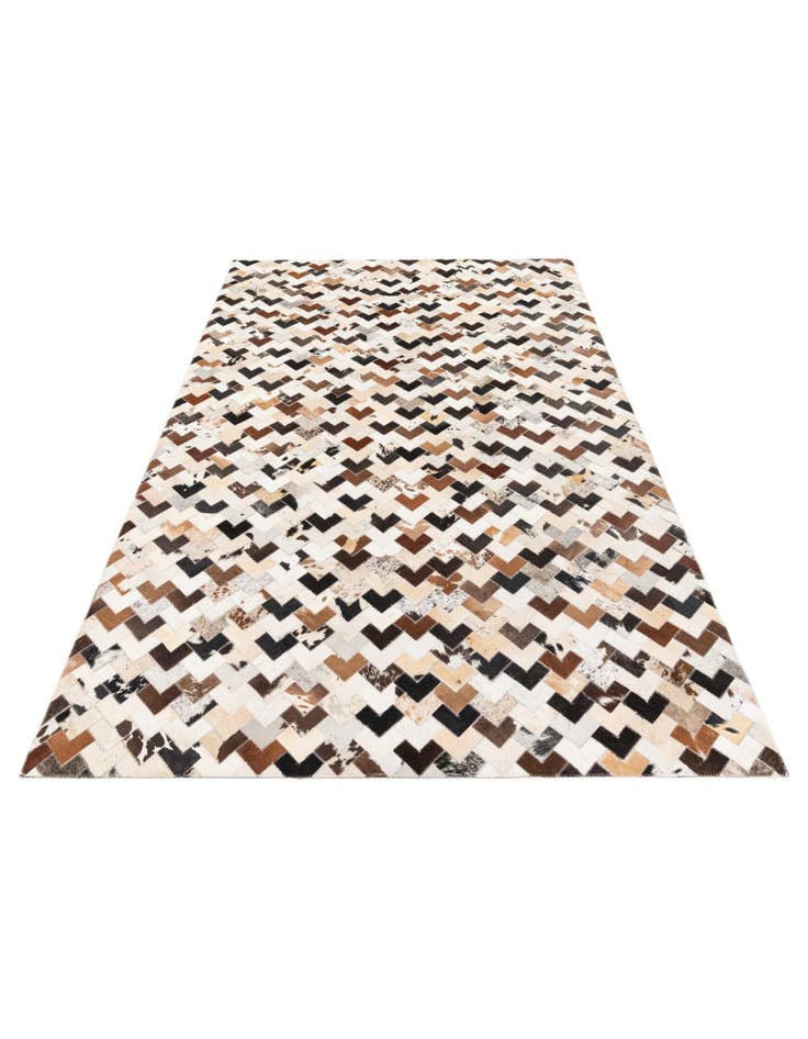 Detail image of 5' 1 x 7' 11 Cowhide Stocks Rug