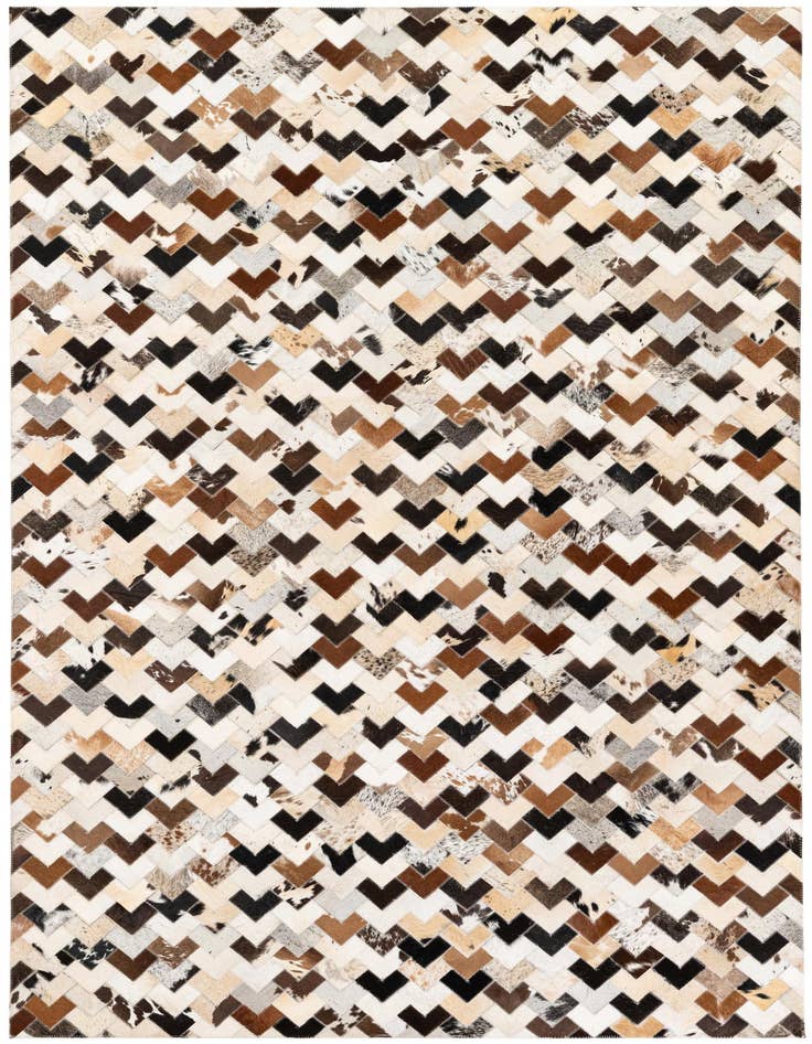 Detail image of 5' 1 x 7' 11 Cowhide Stocks Rug