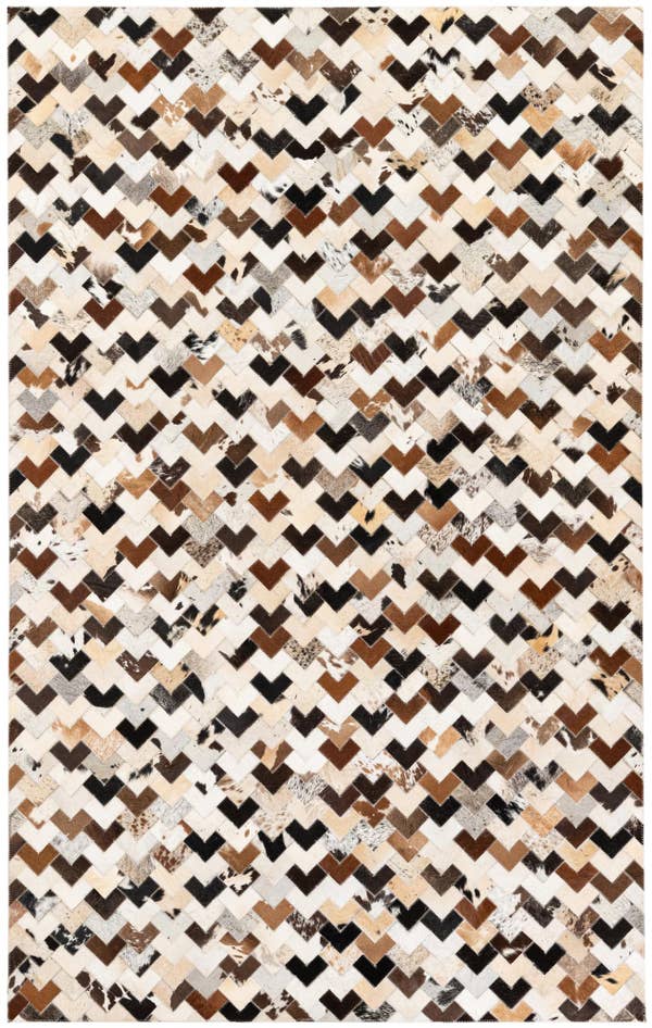 Detail image of 5' 1 x 7' 11 Cowhide Stocks Rug
