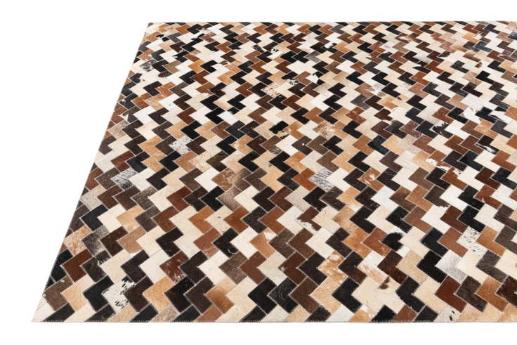 Detail image of 5' 1 x 8' Cowhide Stocks Rug
