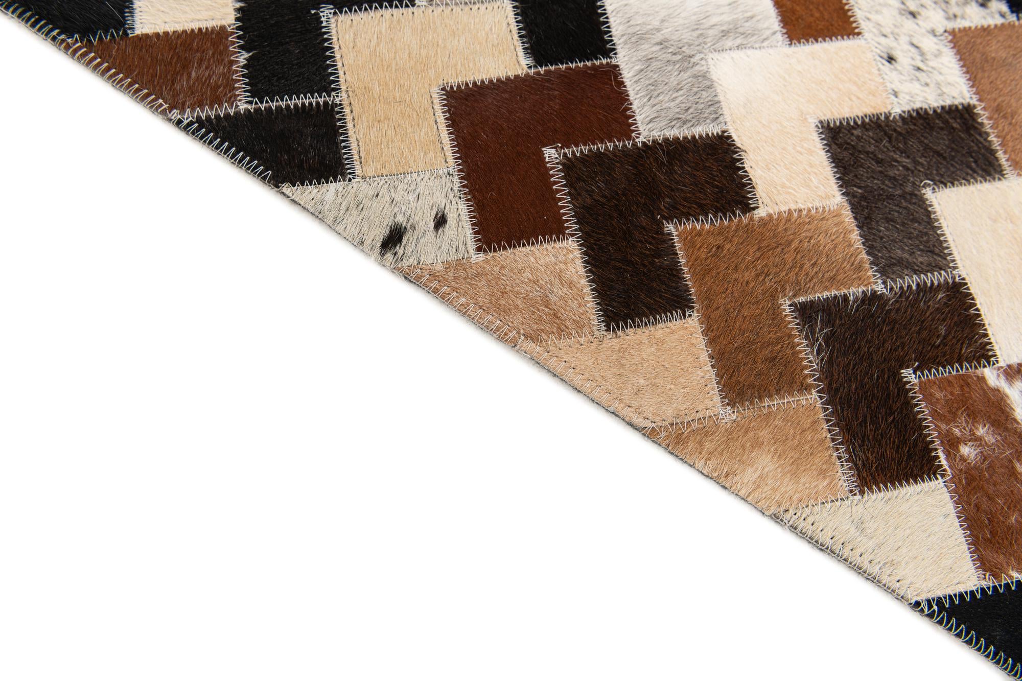 5' 1 x 8' Cowhide Stocks Rug