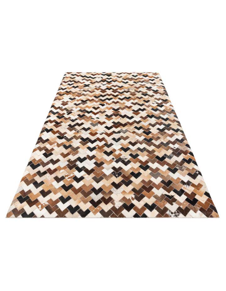 5' 1 x 8' Cowhide Stocks Rug