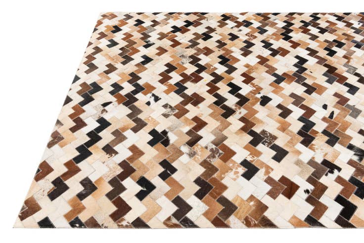 Detail image of 5' 1 x 8' Cowhide Stocks Rug