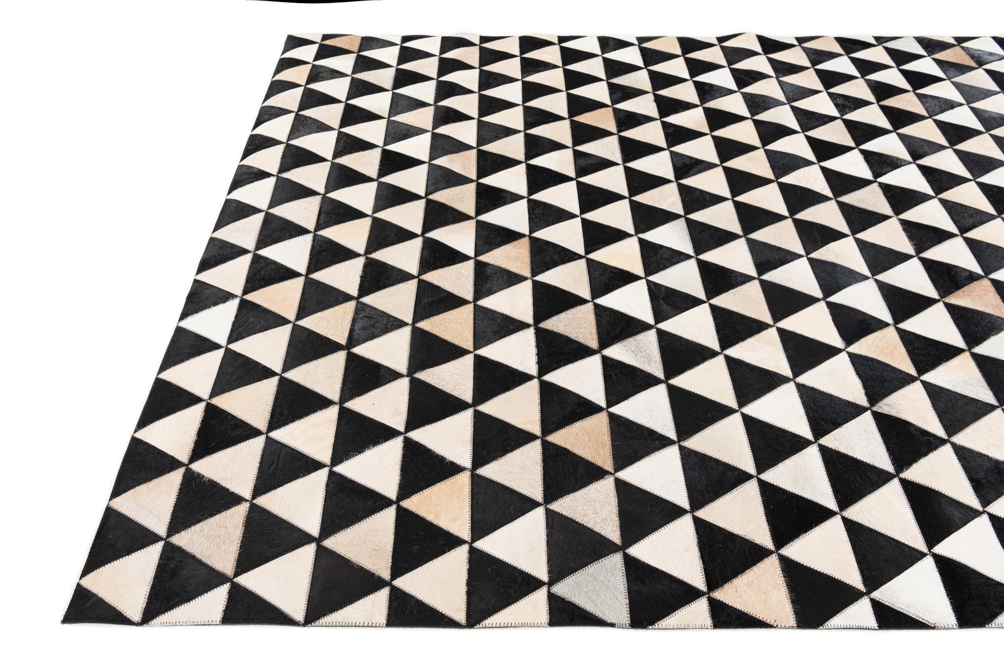 5' 1 x 8' 2 Cowhide Stocks Rug