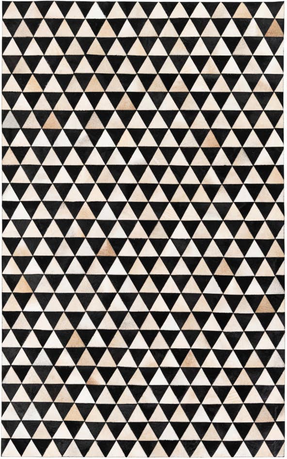 Detail image of 5' 1 x 8' 2 Cowhide Stocks Rug