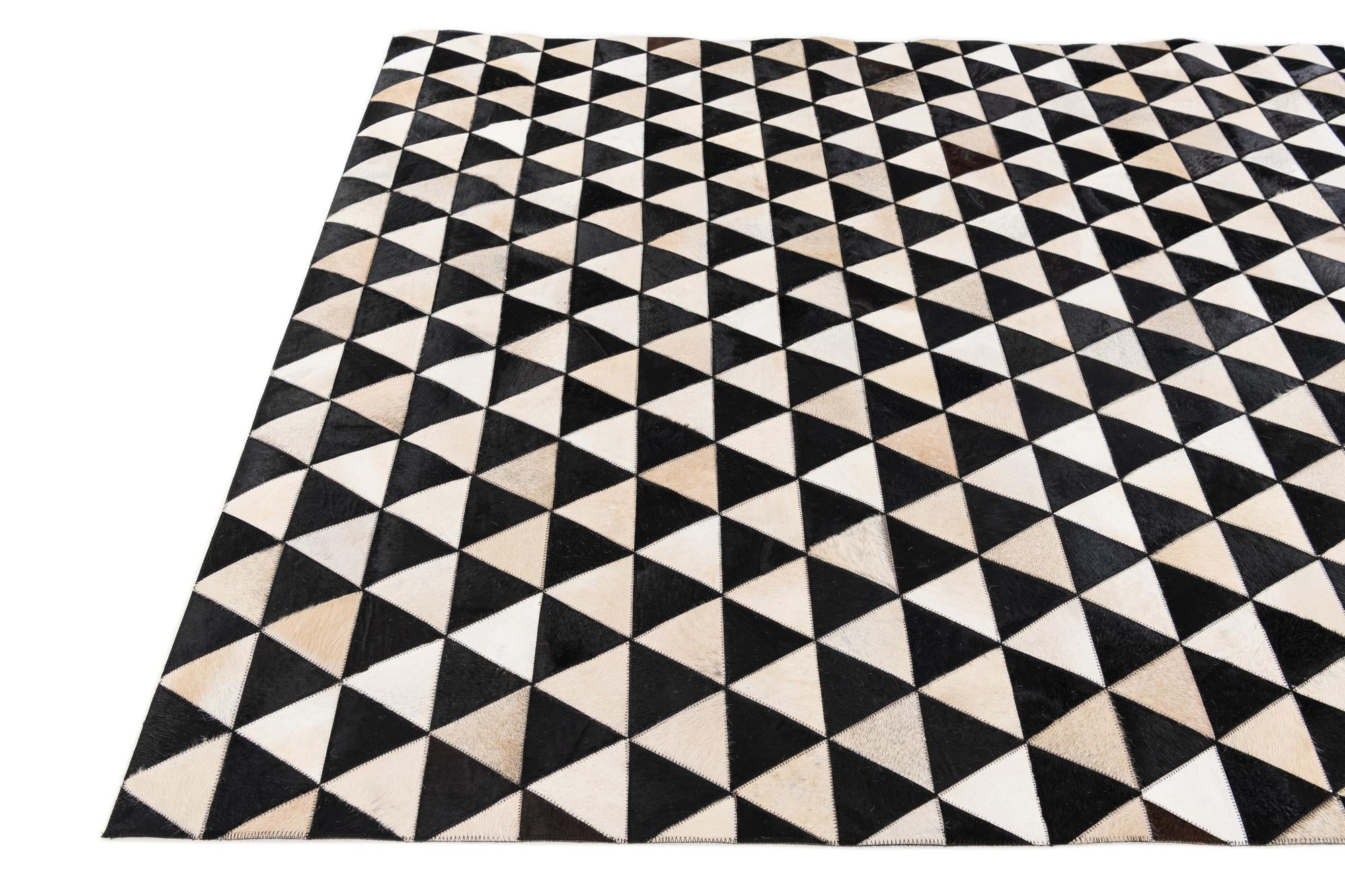 5' 2 x 8' Cowhide Stocks Rug