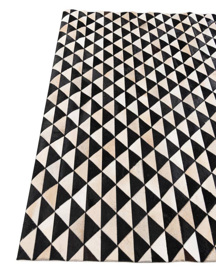 Detail image of 5' 2 x 8' Cowhide Stocks Rug