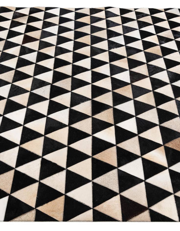 Detail image of 5' 2 x 8' Cowhide Stocks Rug