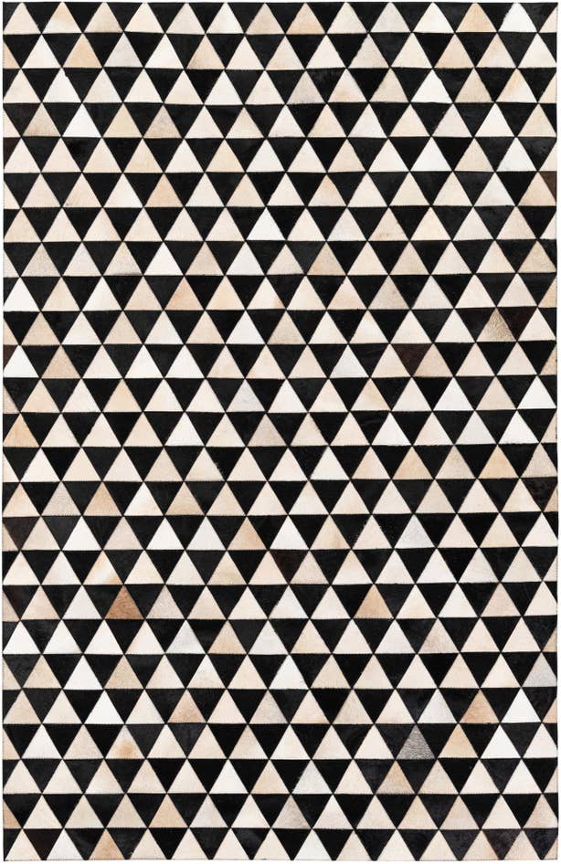Detail image of 5' 2 x 8' Cowhide Stocks Rug