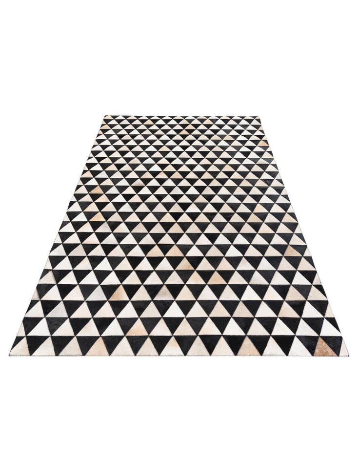 Detail image of 5' 1 x 8' 1 Cowhide Stocks Rug