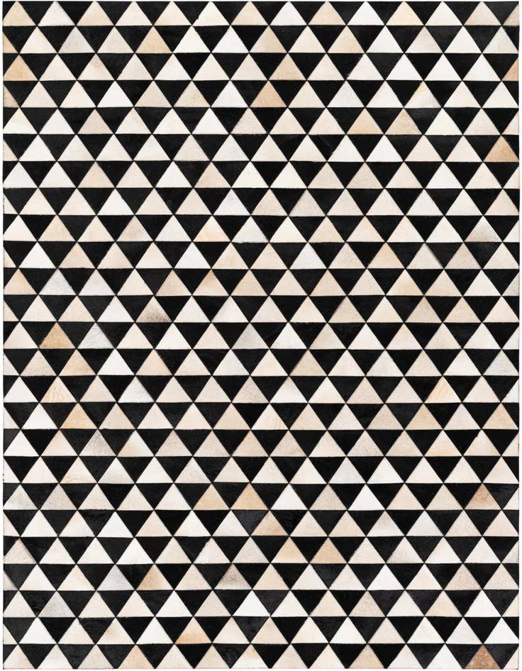 Detail image of 5' 1 x 8' 1 Cowhide Stocks Rug
