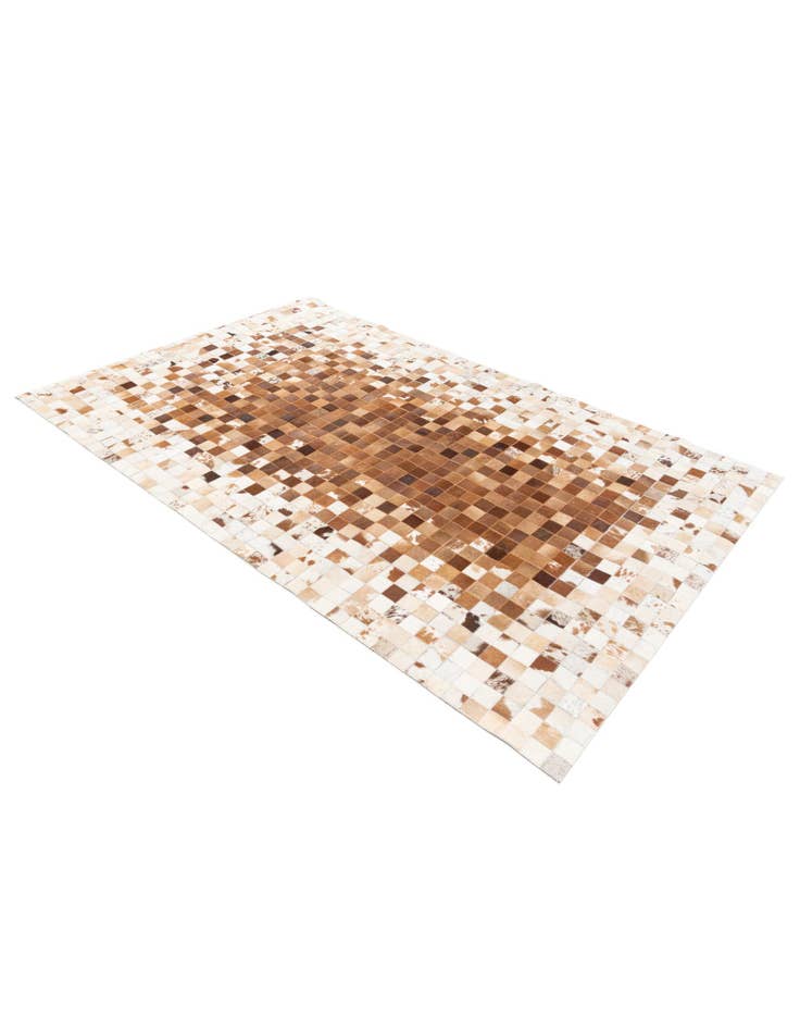 Detail image of 4' 11 x 7' 9 Cowhide Stocks Rug