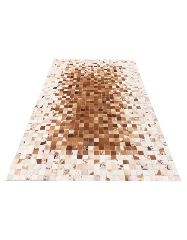 Detail image of 4' 11 x 7' 9 Cowhide Stocks Rug