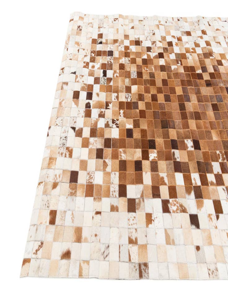 Detail image of 4' 11 x 7' 9 Cowhide Stocks Rug
