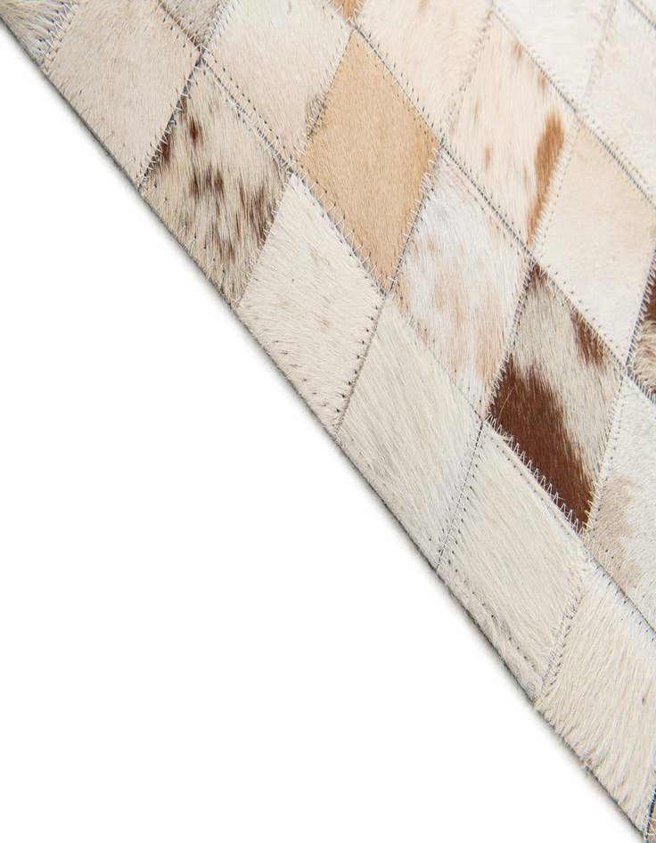 Detail image of 4' 11 x 7' 9 Cowhide Stocks Rug