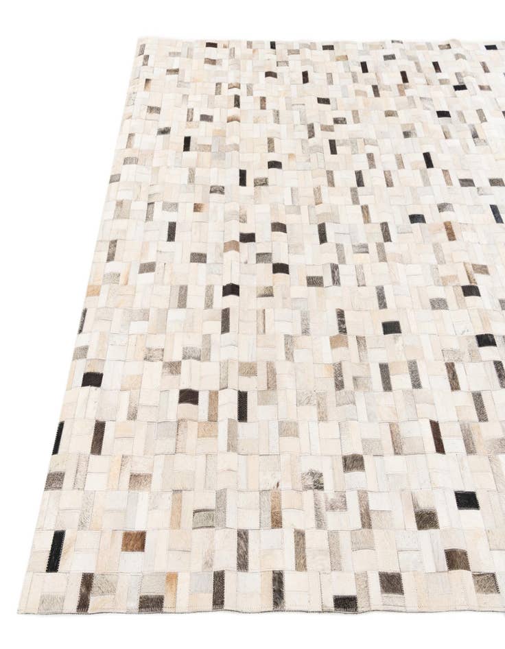 Detail image of 5' 3 x 7' 5 Cowhide Stocks Rug