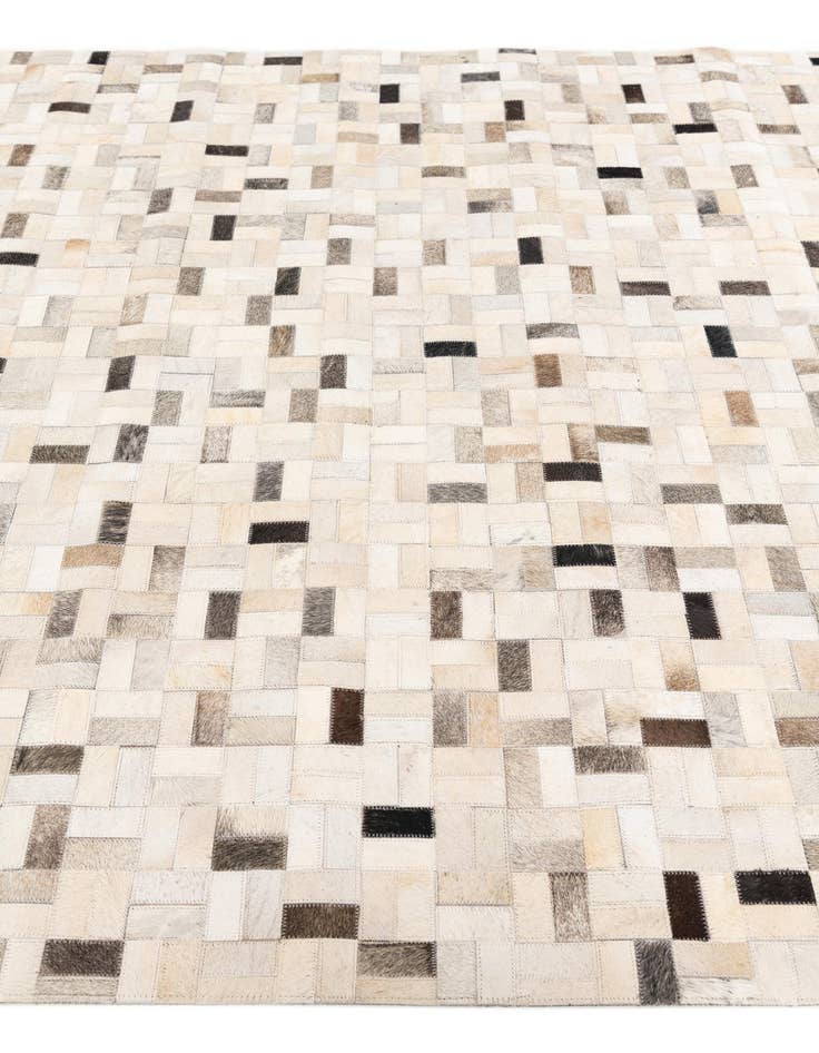 Detail image of 5' 3 x 7' 5 Cowhide Stocks Rug