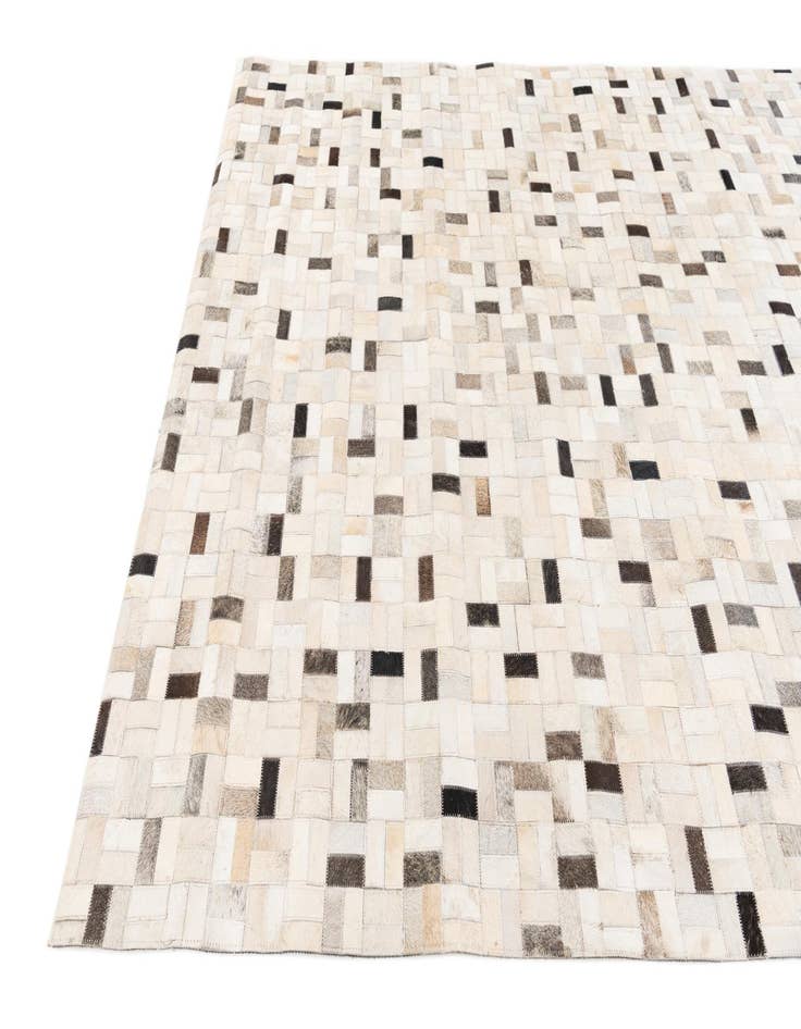 Detail image of 5' 3 x 7' 5 Cowhide Stocks Rug