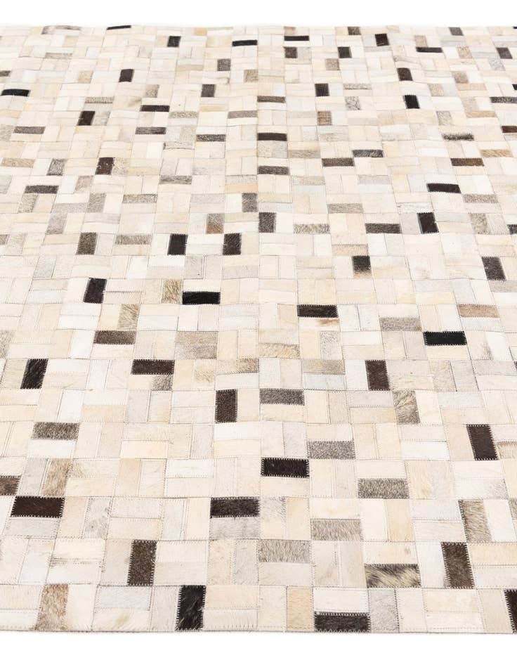 Detail image of 5' 3 x 7' 5 Cowhide Stocks Rug