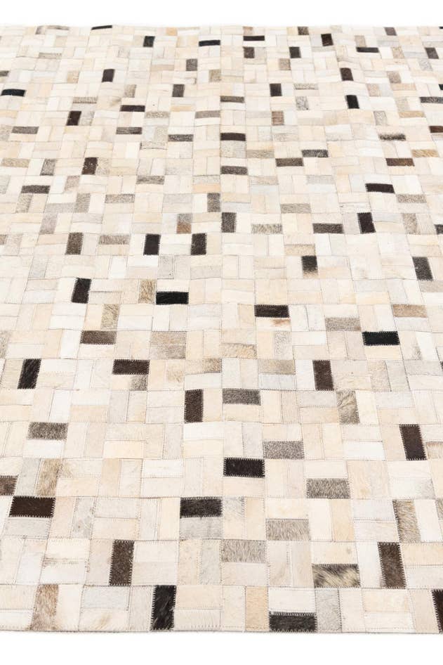 Detail image of 5' 3 x 7' 5 Cowhide Stocks Rug
