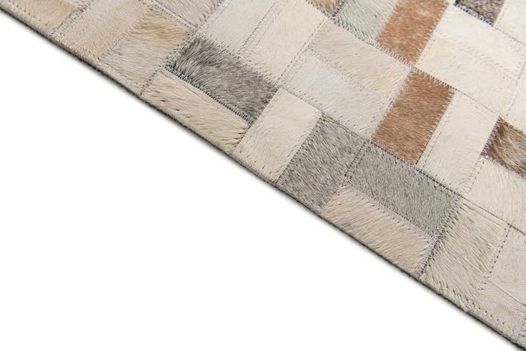 Detail image of 5' 3 x 7' 6 Cowhide Stocks Rug