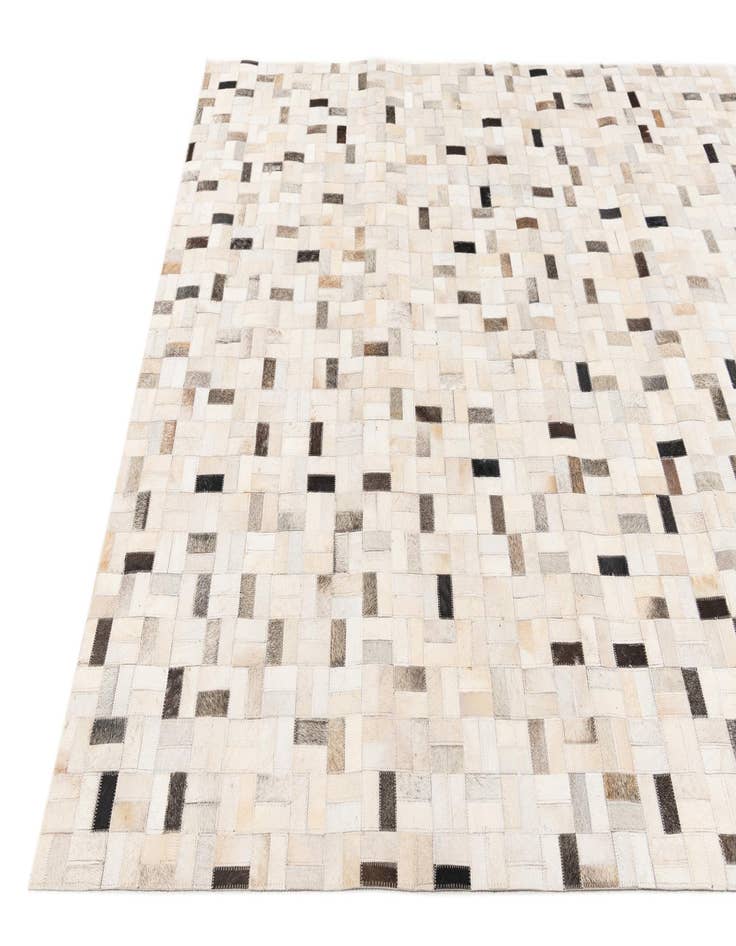 Detail image of 5' 3 x 7' 5 Cowhide Stocks Rug