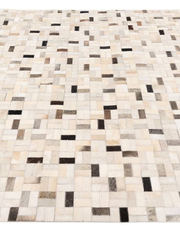 Detail image of 5' 3 x 7' 5 Cowhide Stocks Rug