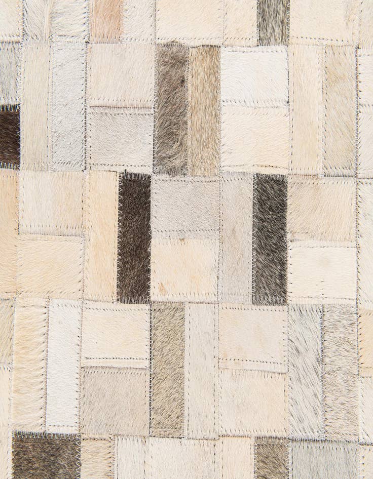 Detail image of 5' 3 x 7' 5 Cowhide Stocks Rug