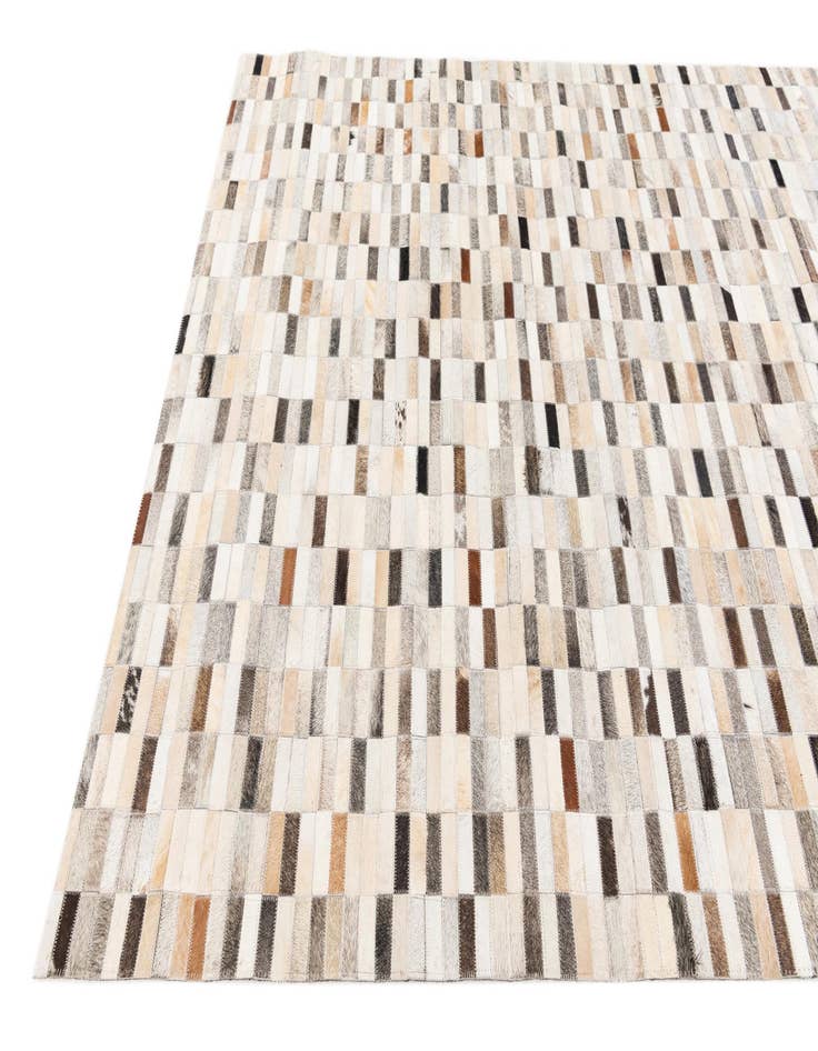 Detail image of 5' 1 x 7' 10 Cowhide Stocks Rug