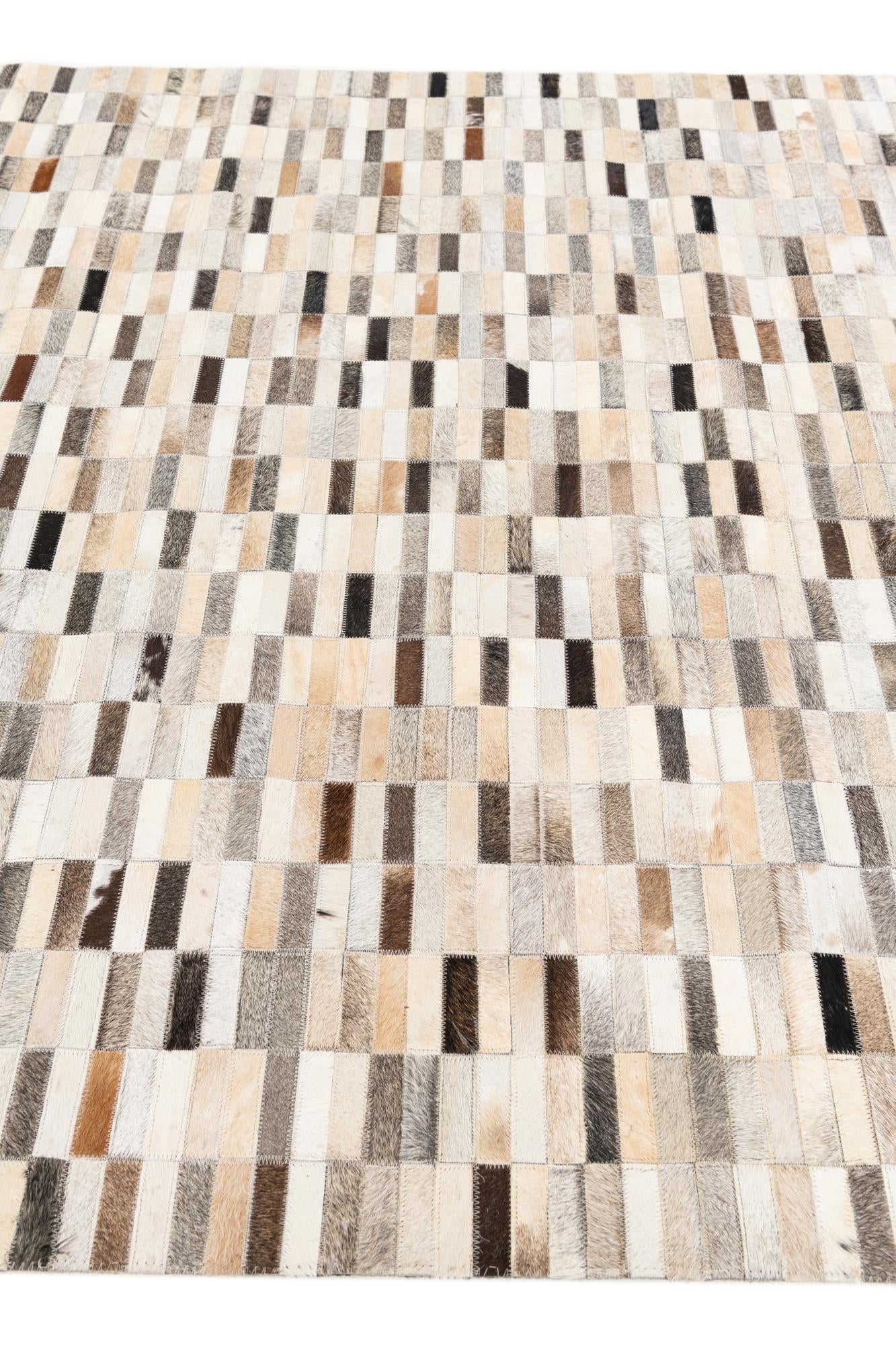 5' 1 x 7' 10 Cowhide Stocks Rug
