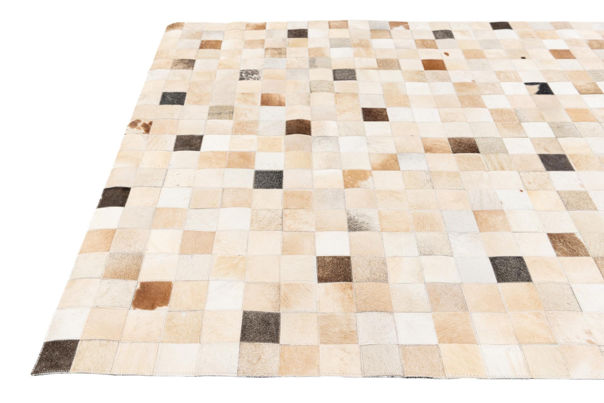5' 1 x 7' 10 Cowhide Stocks Rug