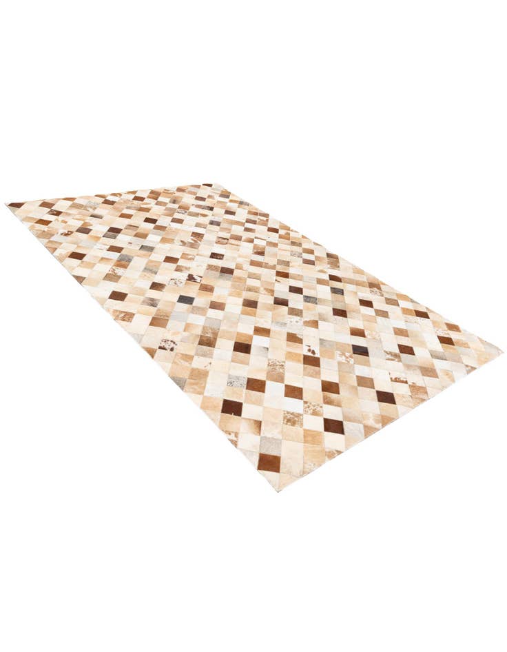 Detail image of 5' 1 x 8' 1 Cowhide Stocks Rug