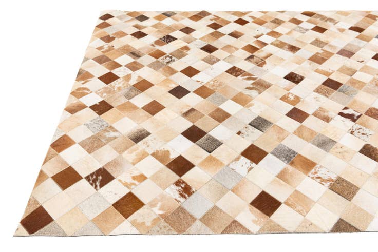 Detail image of 5' 1 x 8' 1 Cowhide Stocks Rug