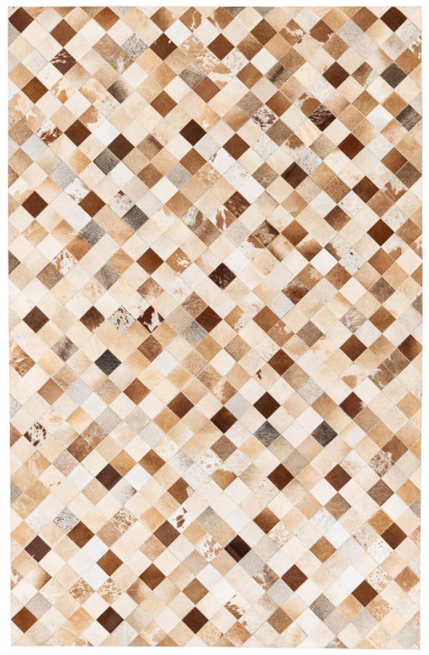 Detail image of 5' 1 x 8' 1 Cowhide Stocks Rug