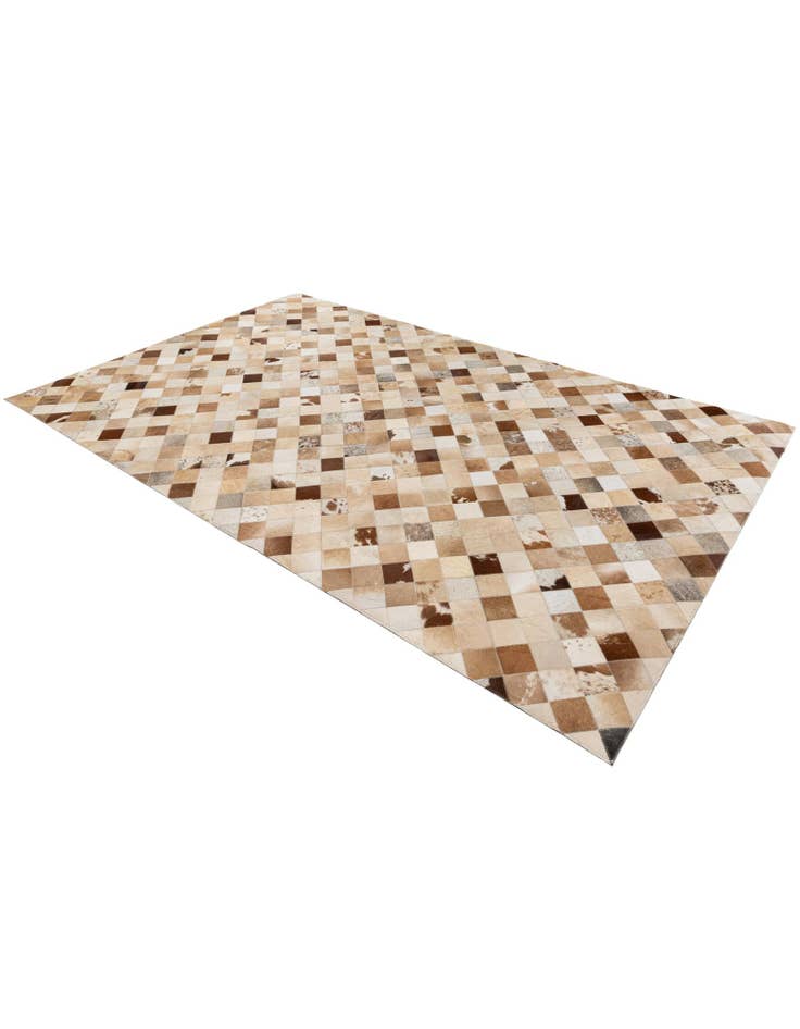 Detail image of 5' 2 x 8' 1 Cowhide Stocks Rug