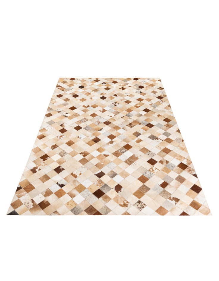 Detail image of 5' 2 x 8' 1 Cowhide Stocks Rug