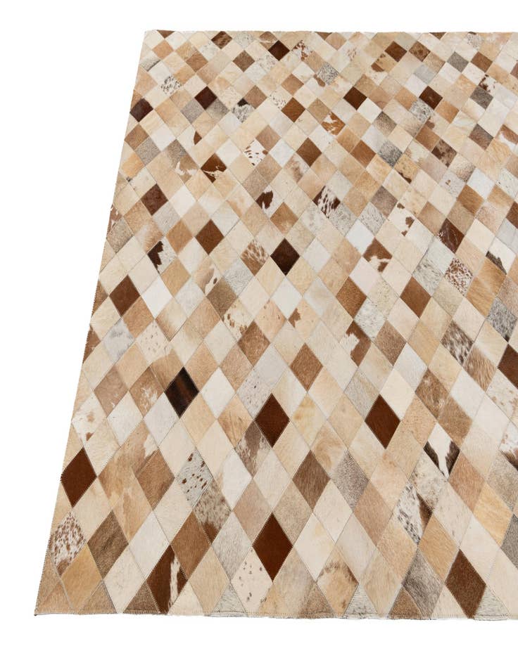 Detail image of 5' 2 x 8' 1 Cowhide Stocks Rug