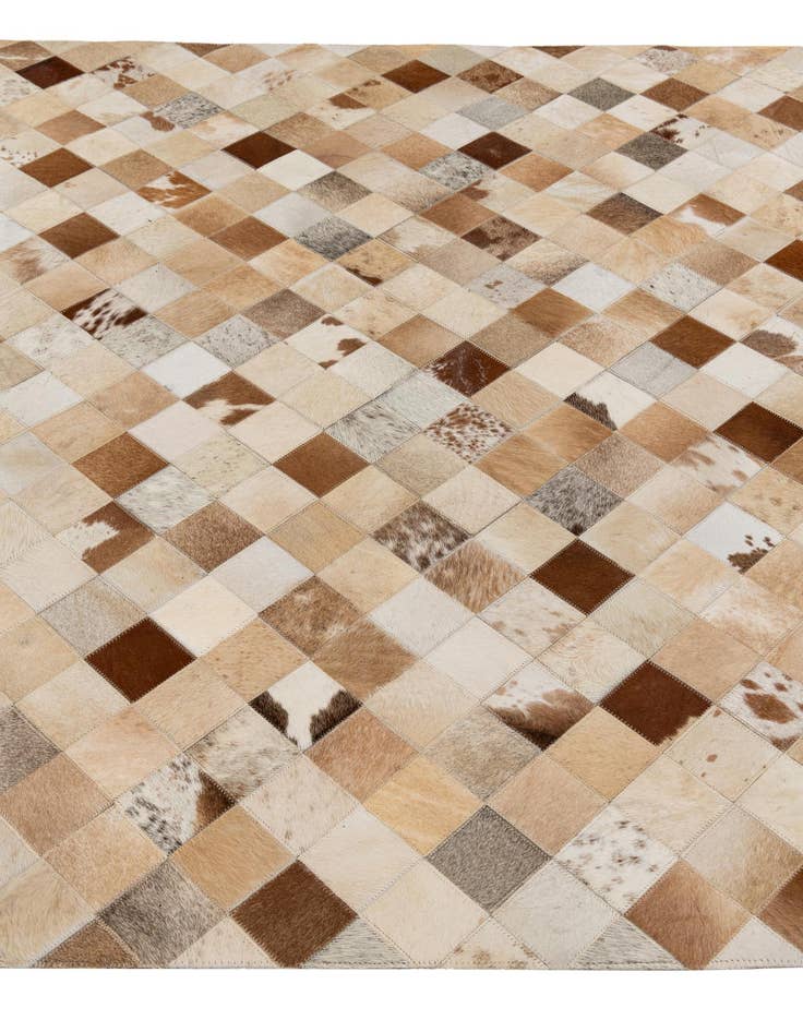 Detail image of 5' 2 x 8' 1 Cowhide Stocks Rug