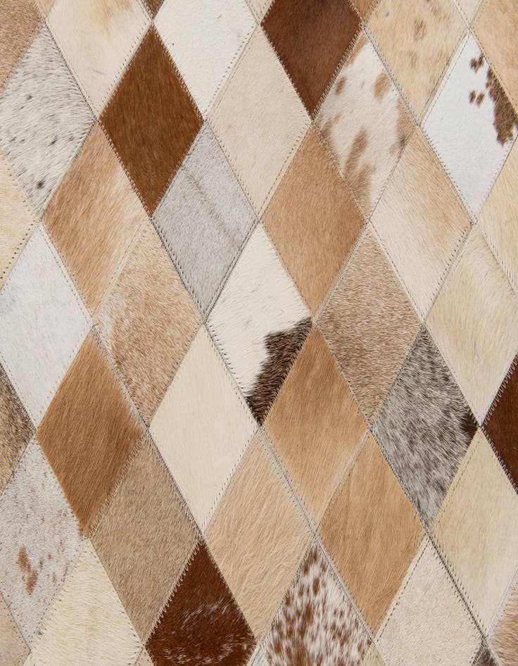 Detail image of 5' 2 x 8' 1 Cowhide Stocks Rug