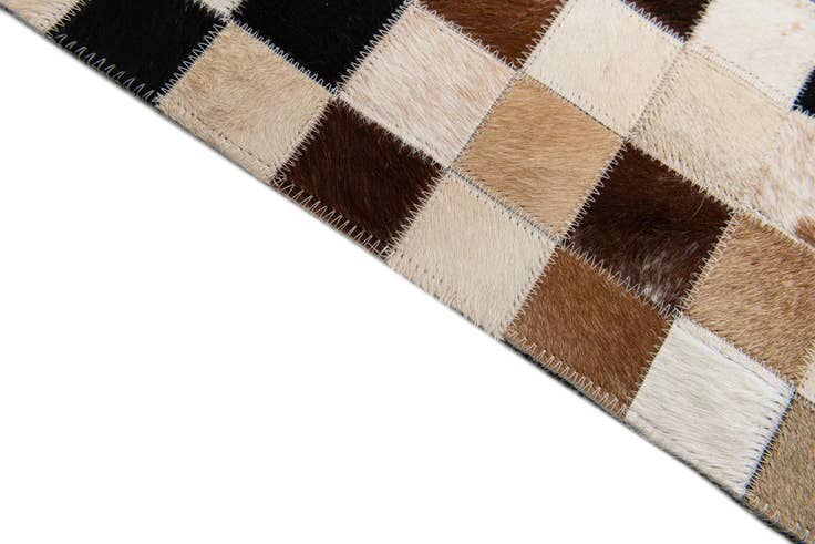 Detail image of 5' x 8' Cowhide Stocks Rug