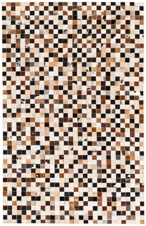 Detail image of 5' x 8' Cowhide Stocks Rug
