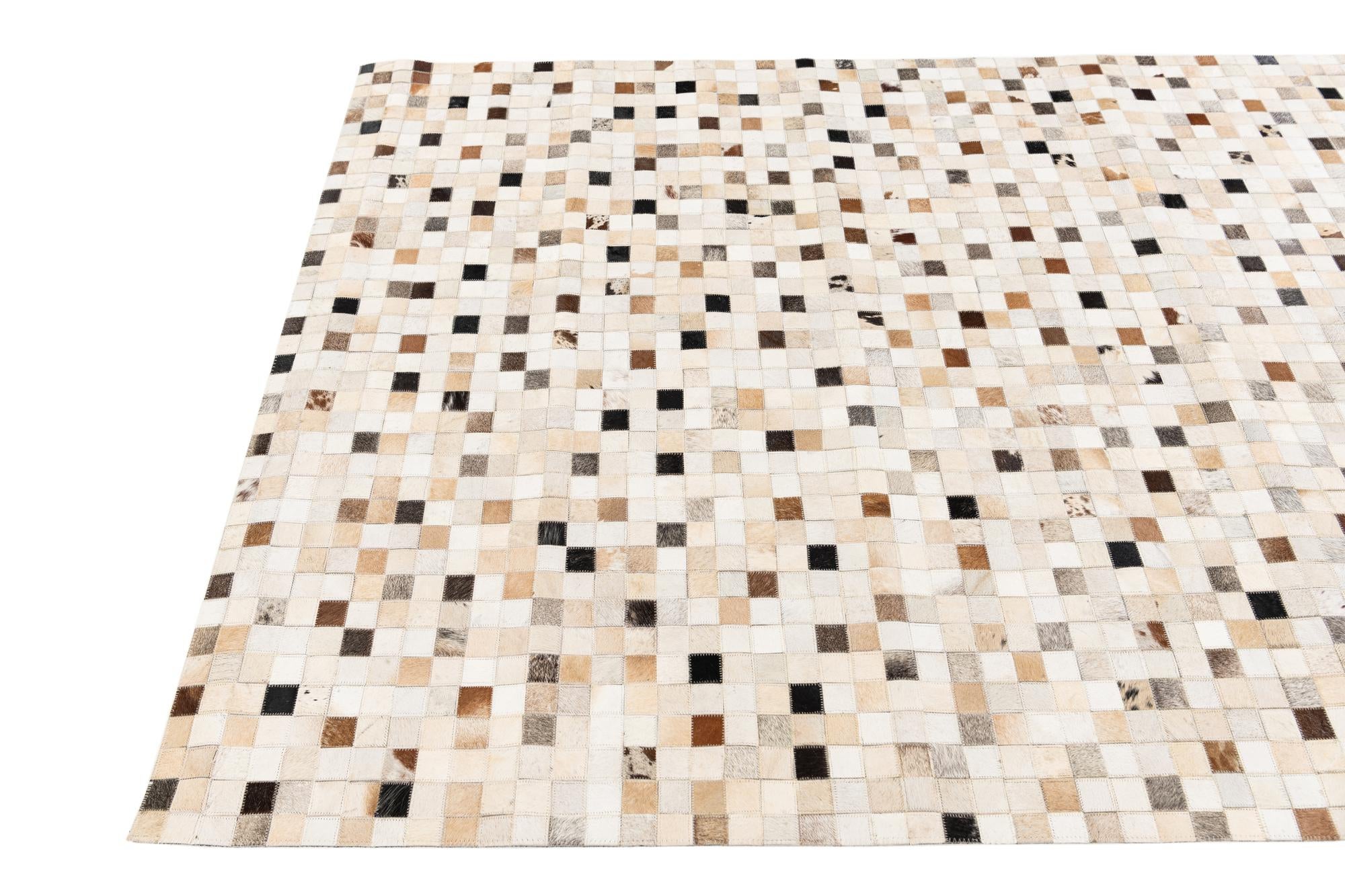 5' x 7' 11 Cowhide Stocks Rug
