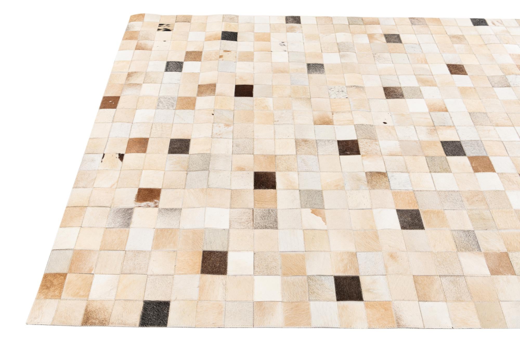 5' 1 x 7' 11 Cowhide Stocks Rug