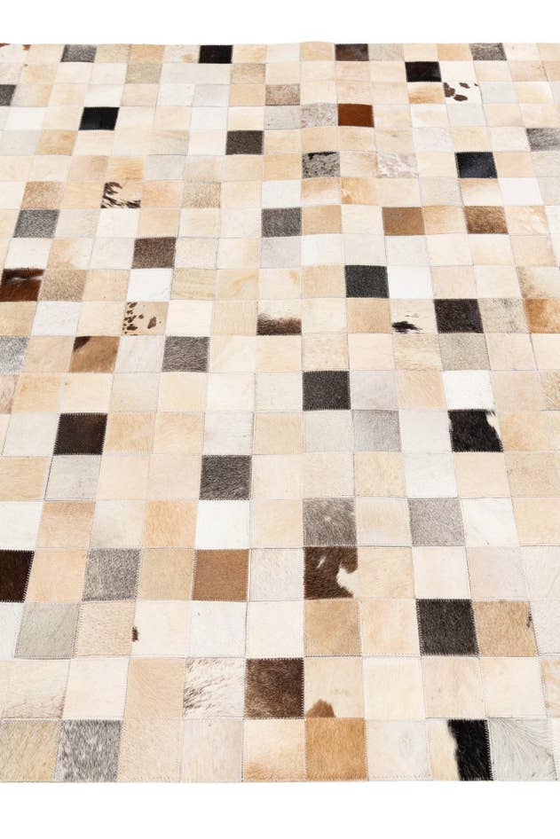 Detail image of 5' 1 x 7' 10 Cowhide Stocks Rug