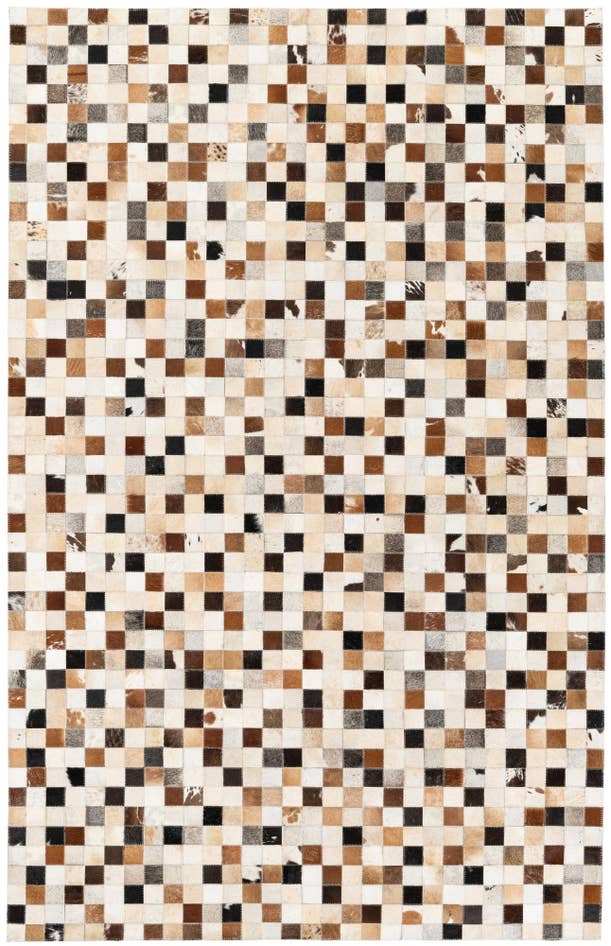 Detail image of 5' x 8' Cowhide Stocks Rug