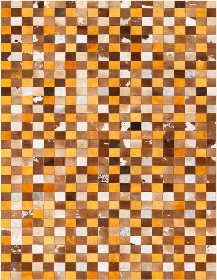 Detail image of 5' x 7' 11 Cowhide Stocks Rug