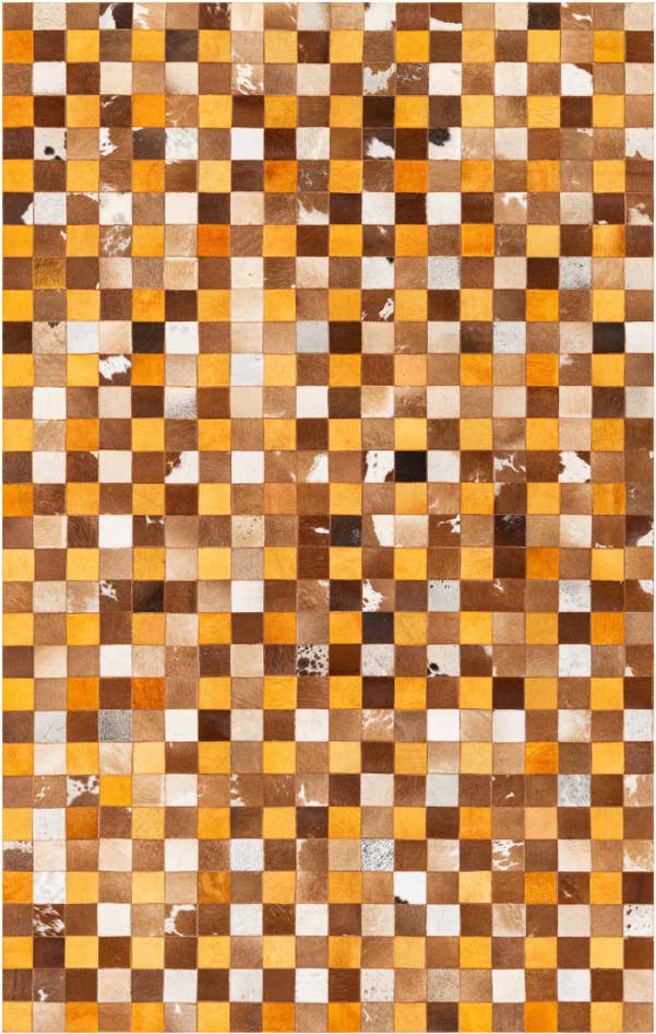 Detail image of 5' x 7' 11 Cowhide Stocks Rug
