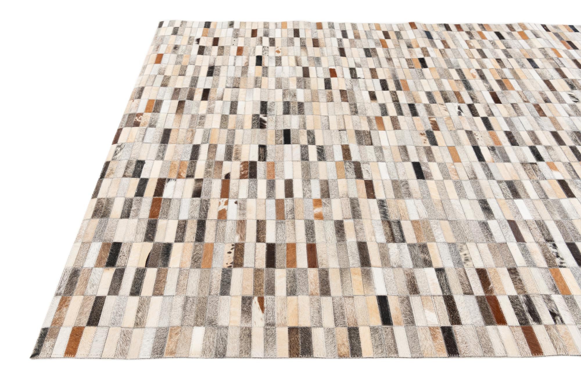 5' 1 x 7' 11 Cowhide Stocks Rug