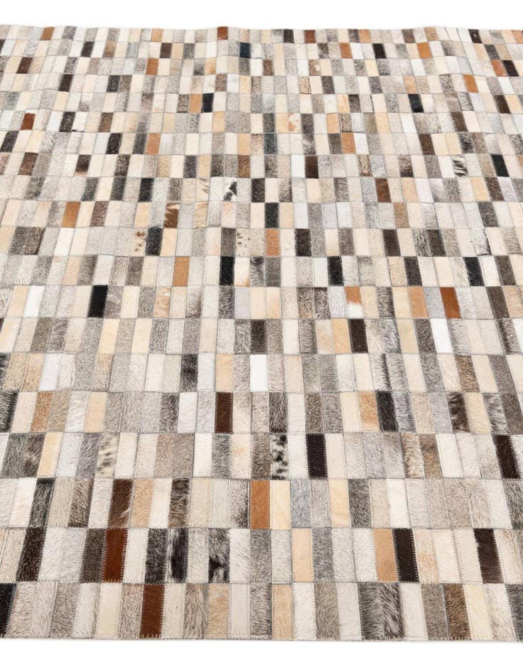 Detail image of 5' 1 x 7' 11 Cowhide Stocks Rug